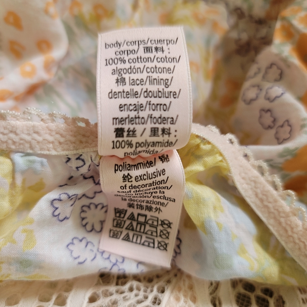 Victoria Secret Sexy Sleepwear One Piece Floral Lace Romper Strapless Sz Small - Picture 10 of 11